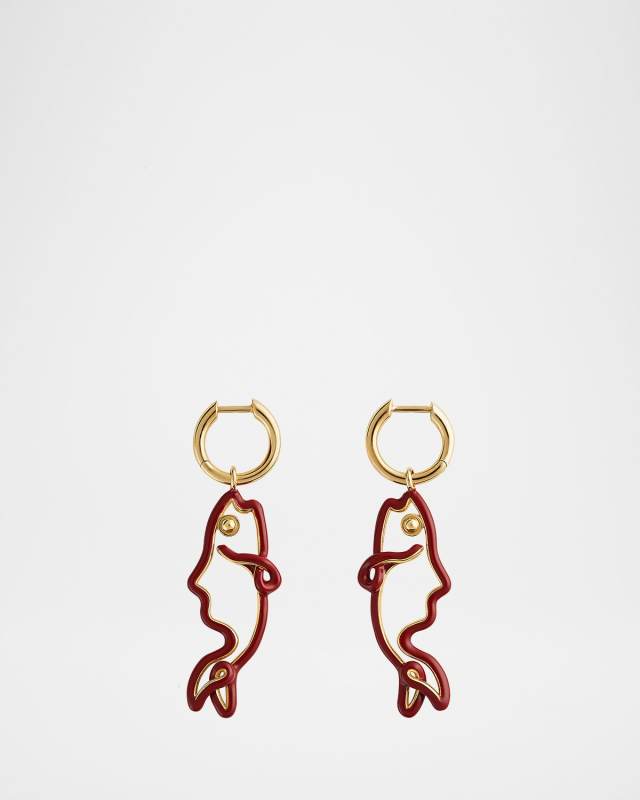 Enamel Fish Earrings